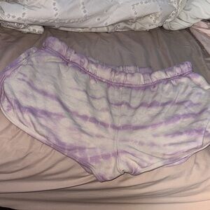PINK Victoria's Secret Purple Tie-Dye Athletic Shorts